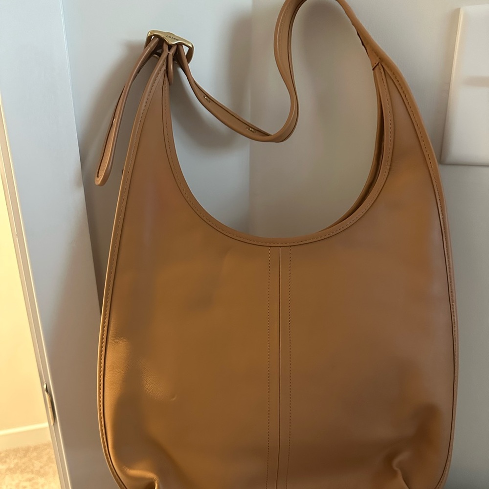 Coach Tan Leather Hobo Bag